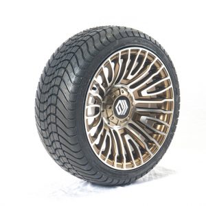 Genek Wheel, LuxLink, Matte Bronze w/m features,14*7+Genek Tire Cobra Street 215/35 -14,  4PR ,P825,DOT