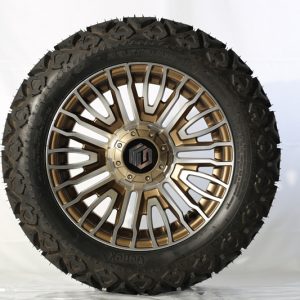 Genek Tire&Wheel Combo, LuxLink, Matte Bronze w/m features,14*7+All Terrain 23*10-14,4PLY,P3026